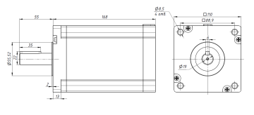 Шаговый двигатель 110HS168-6004