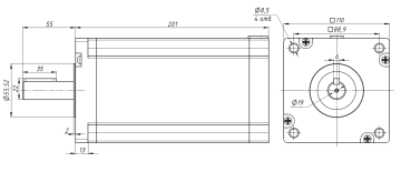 Шаговый двигатель 110HS201-8004