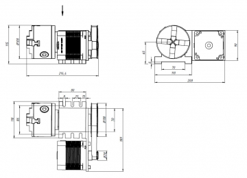4я ось 100мм патрон 4кл. 86HS82-4504A14-B35 (5M-4-100B+rear holder)