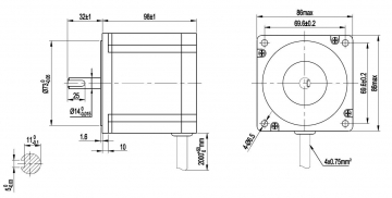 Шаговый двигатель 86HS98-5004A-001A