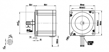 Шаговый двигатель 86HS80-5004A-001A