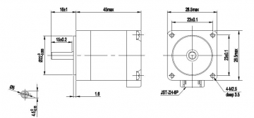 Шаговый двигатель 28HS45-0804A-001