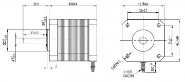 Шаговый двигатель 42HS48-2504A-001