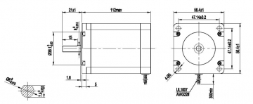 Шаговый двигатель 57HS115-4204-001A