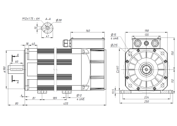 Шпиндельный серводвигатель 7,5 кВт 8000 об/м с драйвером