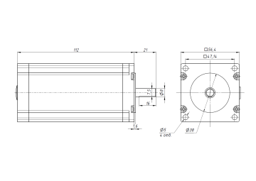 Шаговый двигатель 57HS112-4004A08 D21