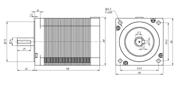 Шаговый двигатель 86HSA118-6004A-002