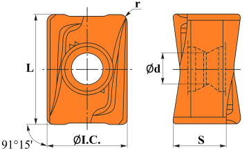 Пластина ANGX150608PNR-GM YBG205