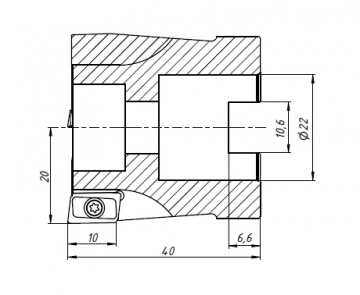 ФРЕЗА НАСАДНАЯ\ТОРЦЕВАЯ BAP300R-40-22-4T