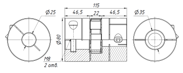 Муфта соединительная BF1-80-115-25-35