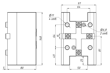 BMT-SC552580 двойной держатель для наружного инструмента, стационарный, наружный, радиальный
