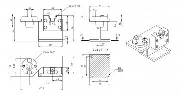 BT30 вертикально-горизонтальная подставка для закрепления оправок