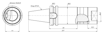 BT40-SCA40 патрон MAS403 для дисковых фрез