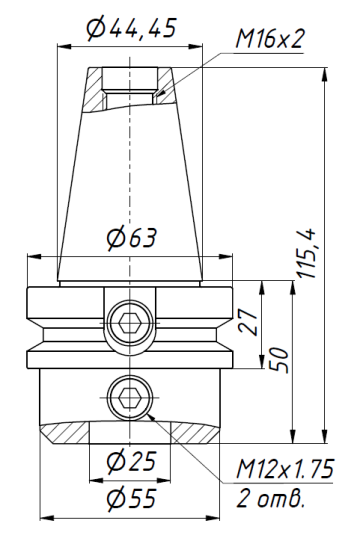 BT40-SL25-50 патрон MAS 403 Weldon