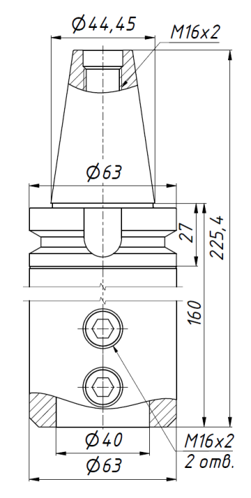 Патрон MAS 403 Weldon BT40-SL40-160