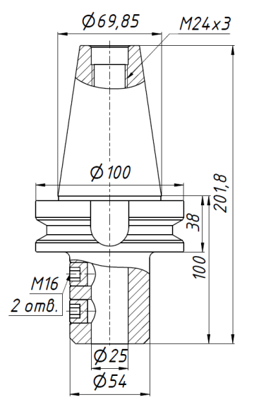 BT50-SL25-100 патрон MAS 403 Weldon