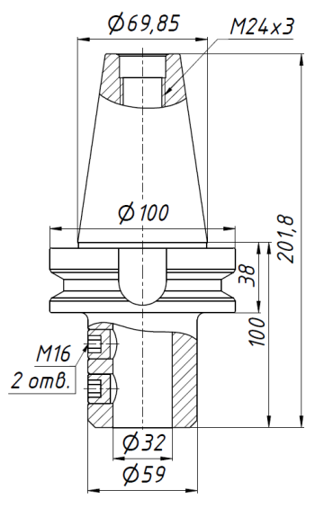 BT50-SL32-100 патрон MAS 403 Weldon