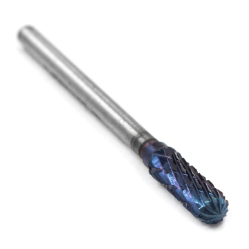 Борфреза твердосплавная форма C0413M03 с покрытием BNC (blue coating)