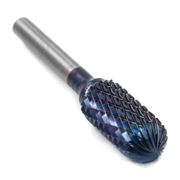 Борфреза твердосплавная форма C1225M06 с покрытием BNC (blue coating)