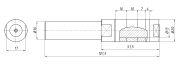 C16-SCA13 патрон для дисковых фрез, цилиндрический хвостовик