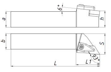 DDJNL2525M11 резец для наружного точения (black type)