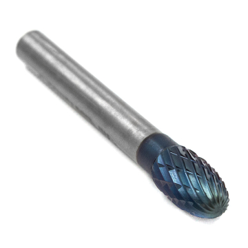 Борфреза твердосплавная форма E0813M06 с покрытием BNC (blue coating)