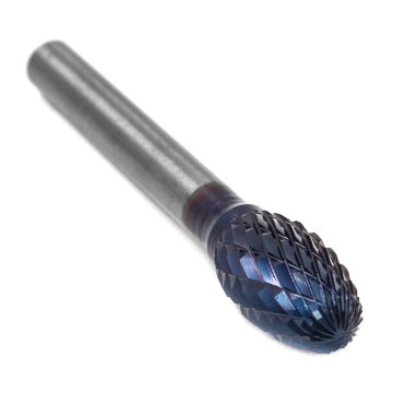 Борфреза твердосплавная форма E1016M06 с покрытием BNC (blue coating)