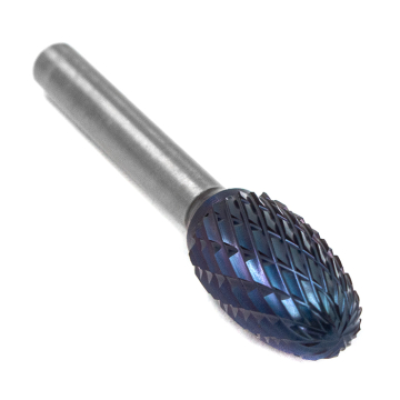 Борфреза твердосплавная форма E1220M06 с покрытием BNC (blue coating)