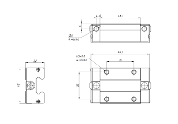 Модуль опорный Hiwin EGH20CAZAH