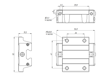 Модуль опорный Hiwin EGW15CCZAH