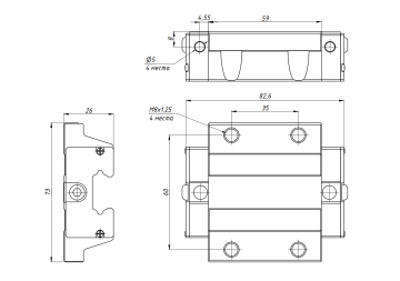 Модуль опорный Hiwin EGW25CCZAH