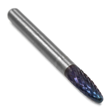 Борфреза твердосплавная форма F0618M06 с покрытием BNC (blue coating)