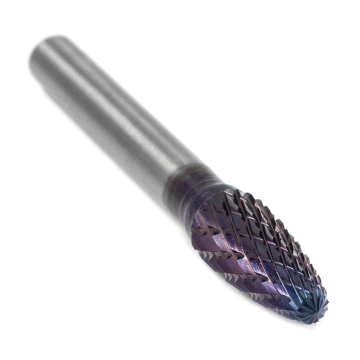 Борфреза твердосплавная форма F0818M06 с покрытием BNC (blue coating)