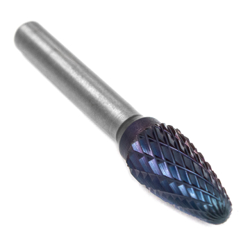 Борфреза твердосплавная форма F1020M06 с покрытием BNC (blue coating)