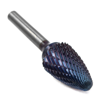Борфреза твердосплавная форма F1625M06 с покрытием BNC (blue coating)