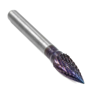 Борфреза твердосплавная форма G0817M06 с покрытием BNC (blue coating)