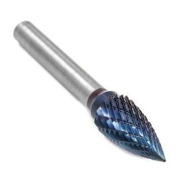 Борфреза твердосплавная форма G1020M06 с покрытием BNC (blue coating)