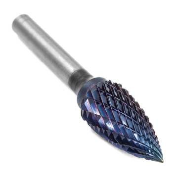 Борфреза твердосплавная форма G1225M06 с покрытием BNC (blue coating)