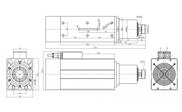 Шпиндель воздушного охлаждения GDF87-18Z/13.5 13.5кВт 380V ER40