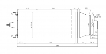 Шпиндель жидкостного охлаждения GDK125-24Z/6.5 6.5кВт 24000rpm ER32