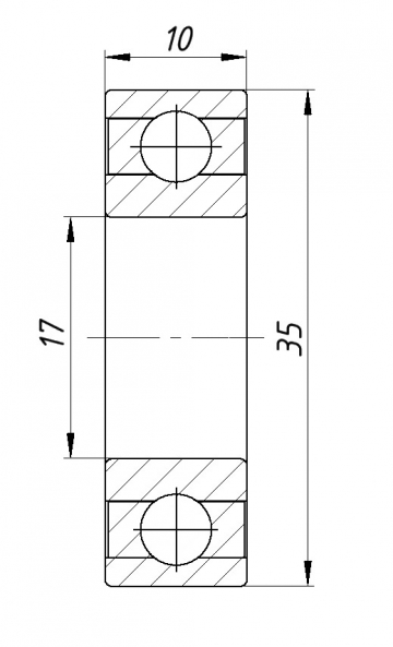 Подшипник шпинделя H7003C-2RZ DBP5 (2 шт. в комплекте)