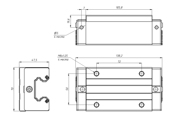 Модуль опорный Hiwin HGH35HAZAC