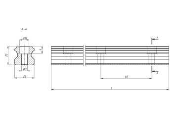 Рельсовые направляющие Hiwin HGR25RH