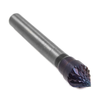 Борфреза твердосплавная форма J0807M06 с покрытием BNC (blue coating)