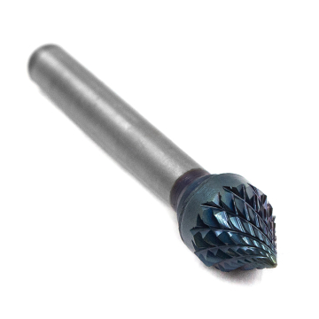 Борфреза твердосплавная форма J1008M06 с покрытием BNC (blue coating)
