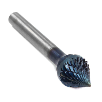Борфреза твердосплавная форма J1210M06 с покрытием BNC (blue coating)