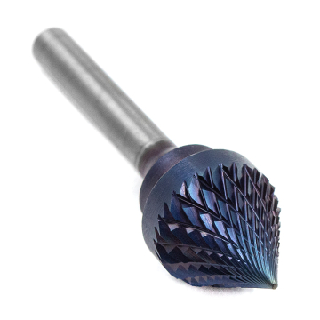 Борфреза твердосплавная форма J1613M06 с покрытием BNC (blue coating)