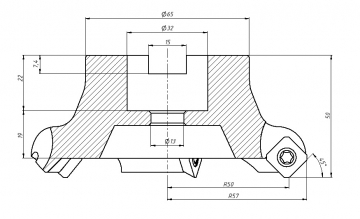 ФРЕЗА НАСАДНАЯ\ТОРЦЕВАЯ KM12-100-32-5T