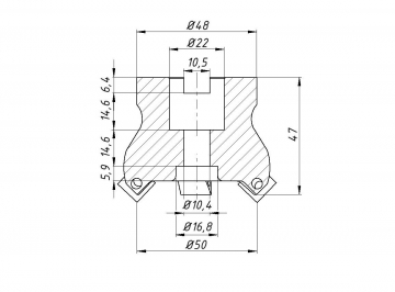 ФРЕЗА НАСАДНАЯ\ТОРЦЕВАЯ KM12-50-22-4T