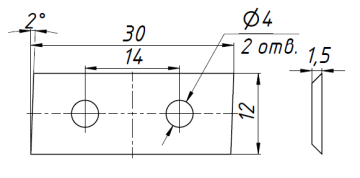LC30*12*1.5*4T*2° Нож (LC03003 FK10U-1) TW